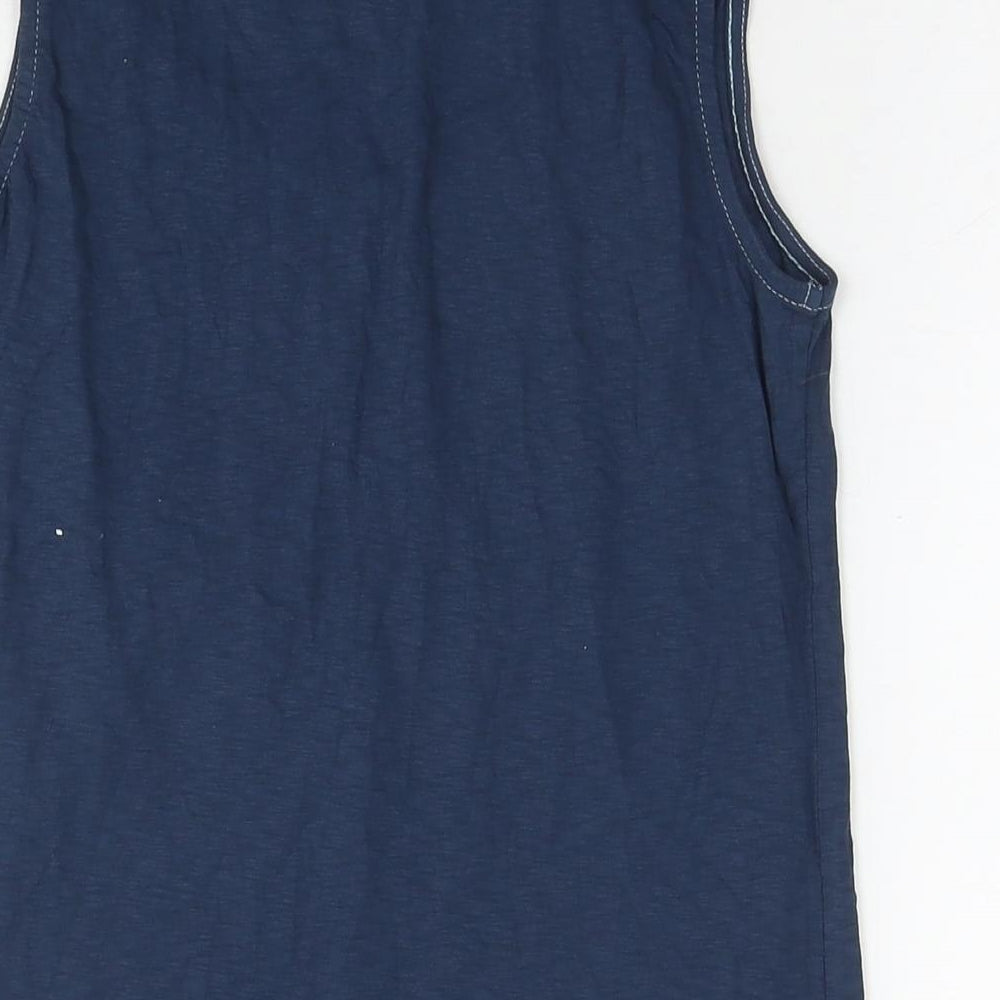 White Stuff Womens Black Cotton Basic T-Shirt Size 8 Scoop Neck