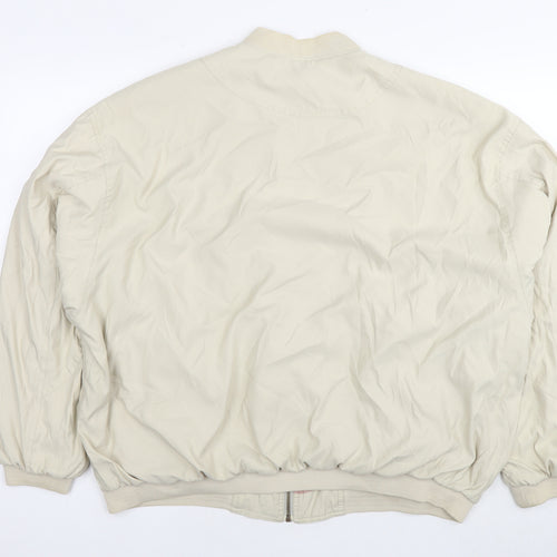 St Michael Mens Beige Bomber Jacket Jacket Size M Zip