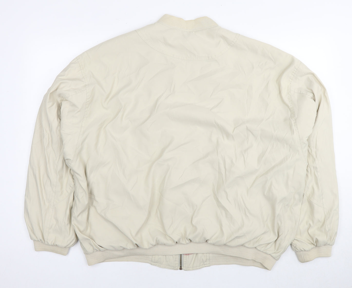 St Michael Mens Beige Bomber Jacket Jacket Size M Zip