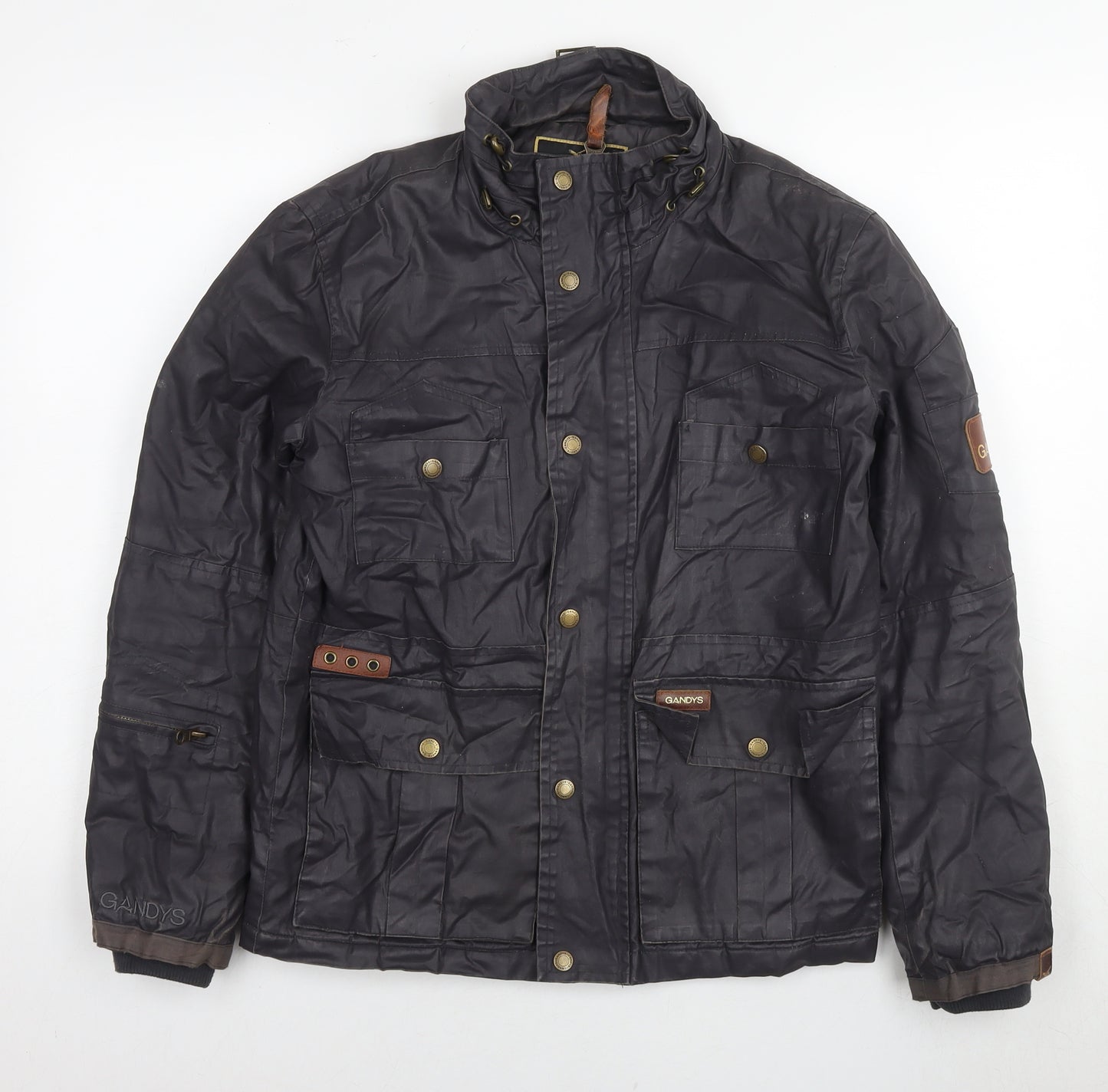 Gandys Womens Black Jacket Size XS Zip - Waxed Unisex