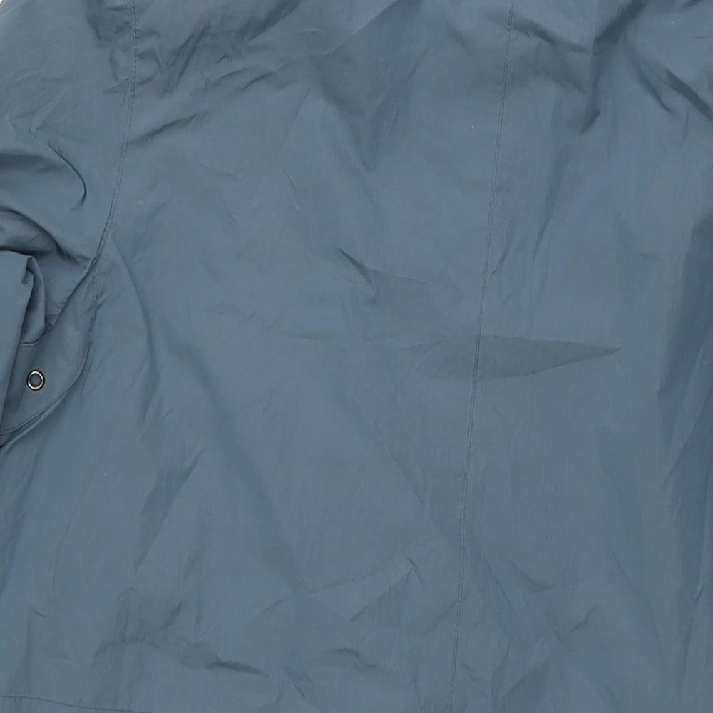 Five Four Womens Blue Rain Coat Jacket Size L Zip