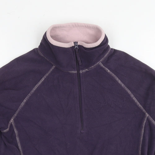 Mountain Warehouse Womens Purple Polyester Pullover Sweatshirt Size 10 Pullover