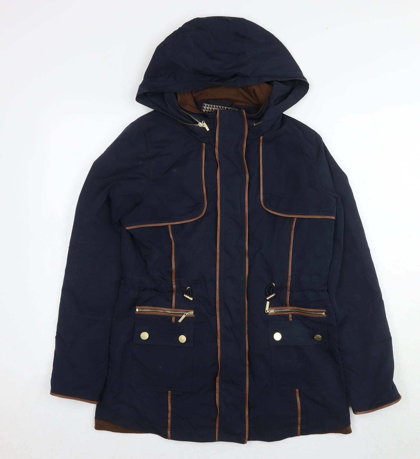 Principles Womens Blue Parka Jacket Size 10 Zip