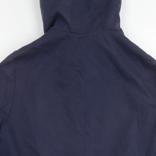 VERO MODA Womens Blue Parka Poncho Size S Zip