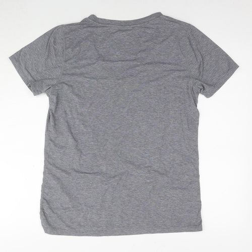 Gap Womens Grey Polyester Basic T-Shirt Size L V-Neck