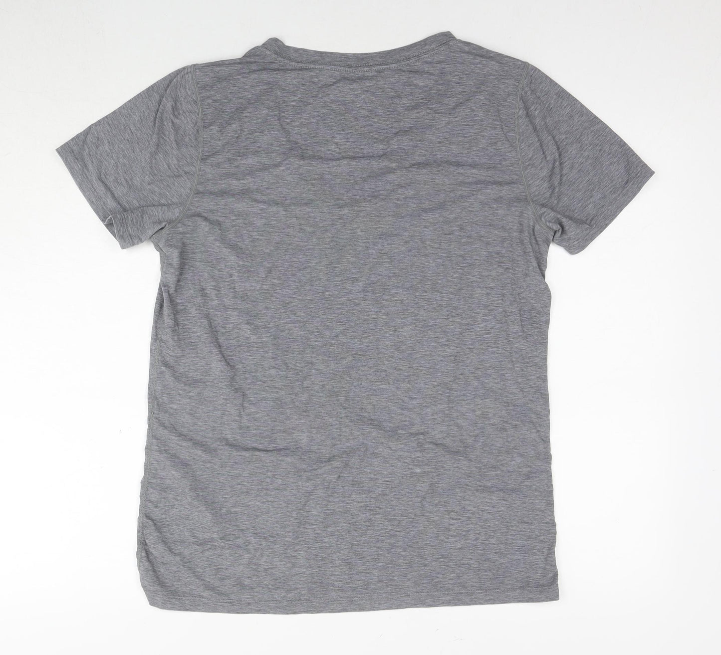 Gap Womens Grey Polyester Basic T-Shirt Size L V-Neck