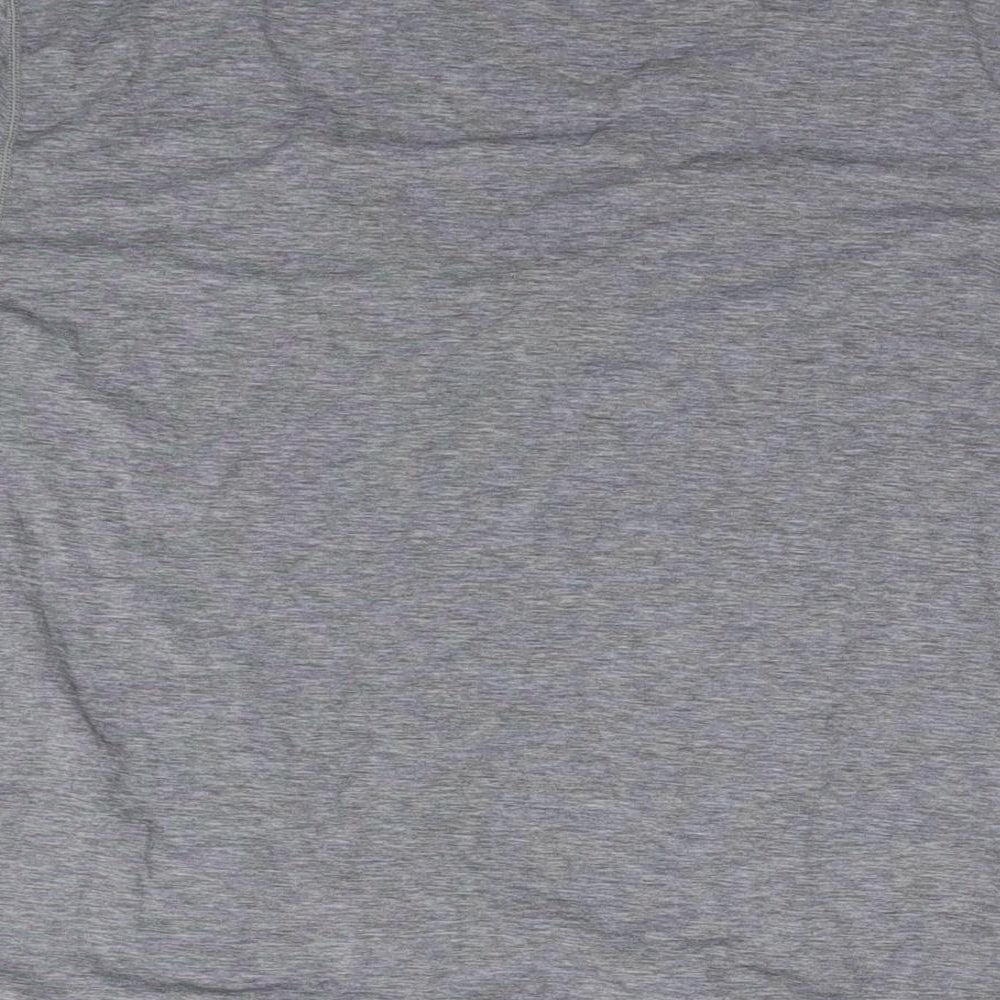 Gap Womens Grey Polyester Basic T-Shirt Size L V-Neck