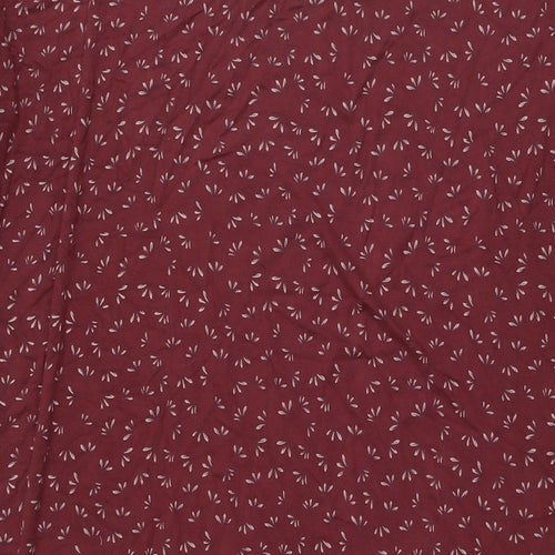 NEXT Womens Red Floral Viscose Tunic T-Shirt Size 18 Boat Neck
