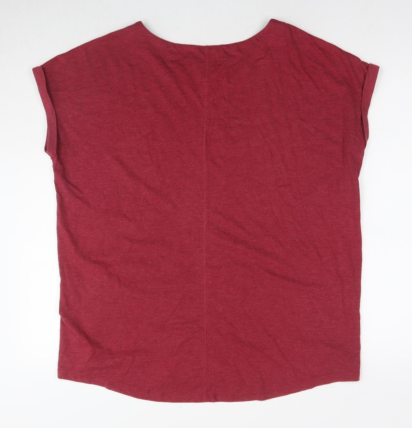 NEXT Womens Red Cotton Basic T-Shirt Size 16 Round Neck - Stars