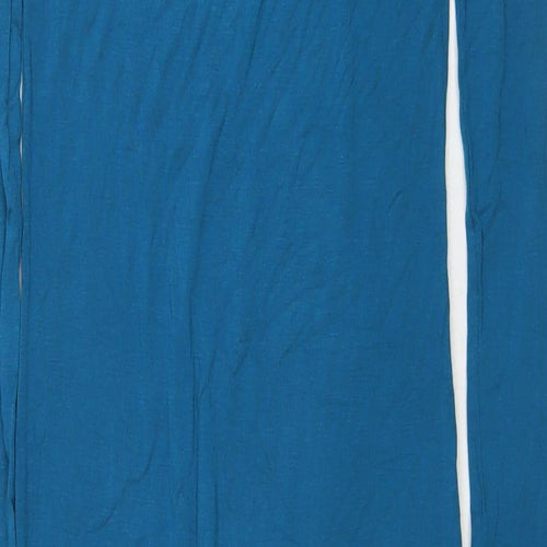 Brezza Womens Blue Viscose Maxi Size S Round Neck Pullover - Size S/M