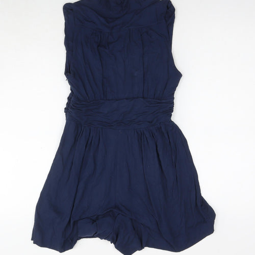 French Connection Womens Blue Viscose Playsuit One-Piece Size 12 L3 in Pullover