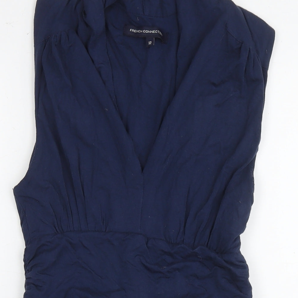 French Connection Womens Blue Viscose Playsuit One-Piece Size 12 L3 in Pullover