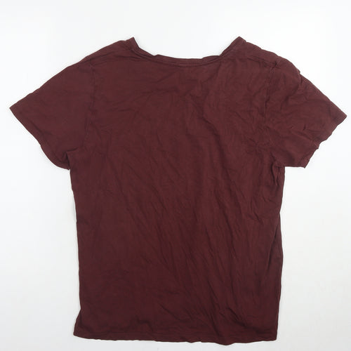 Uniqlo Womens Brown Cotton Basic T-Shirt Size XL Round Neck