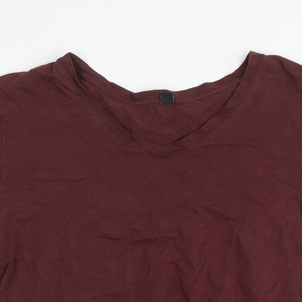 Uniqlo Womens Brown Cotton Basic T-Shirt Size XL Round Neck