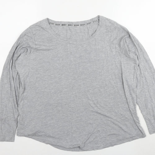 Marks and Spencer Womens Grey Cotton Basic T-Shirt Size 20 Round Neck