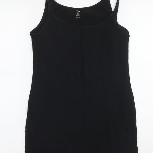 H&M Womens Black Cotton Camisole Tank Size S Round Neck