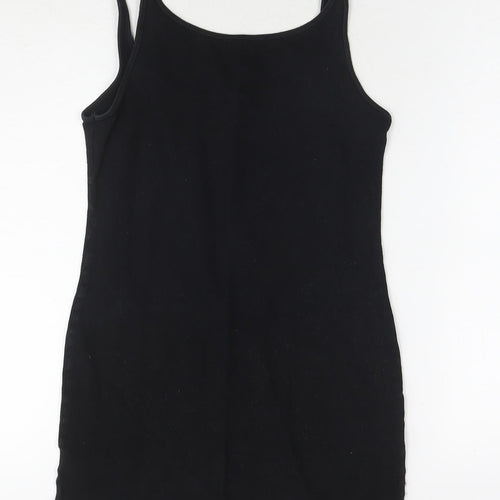 H&M Womens Black Cotton Camisole Tank Size S Round Neck