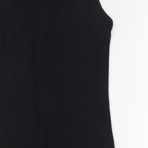 H&M Womens Black Cotton Camisole Tank Size S Round Neck