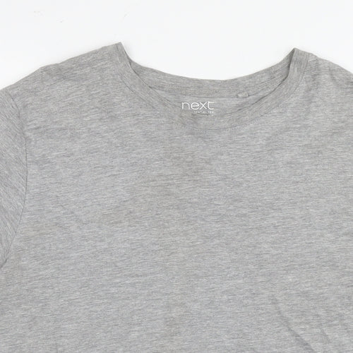 NEXT Mens Grey Cotton T-Shirt Size M Round Neck