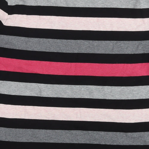 Maine Womens Multicoloured Striped Cotton Jersey T-Shirt Size 16 Round Neck