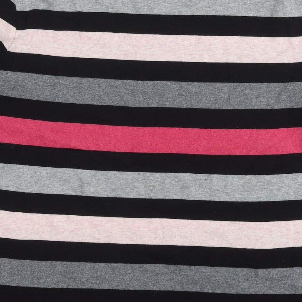 Maine Womens Multicoloured Striped Cotton Jersey T-Shirt Size 16 Round Neck