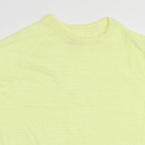 NEXT Womens Yellow Polyester Basic T-Shirt Size 14 Round Neck Pullover