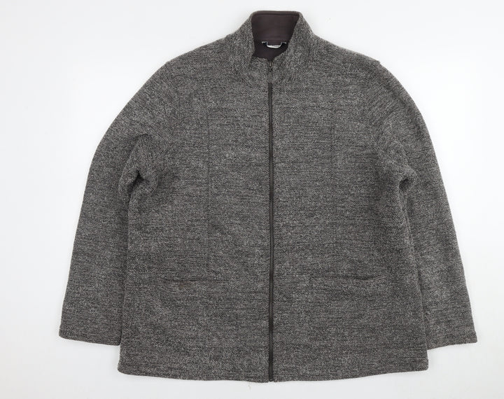 Marks and Spencer Womens Grey Jacket Size 18 Zip