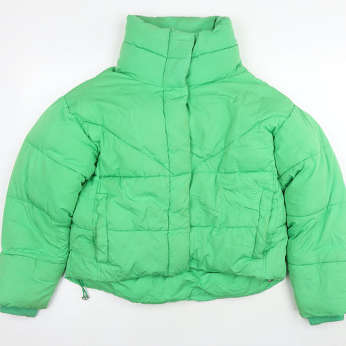 Topshop Womens Green Jacket Size 10 Snap