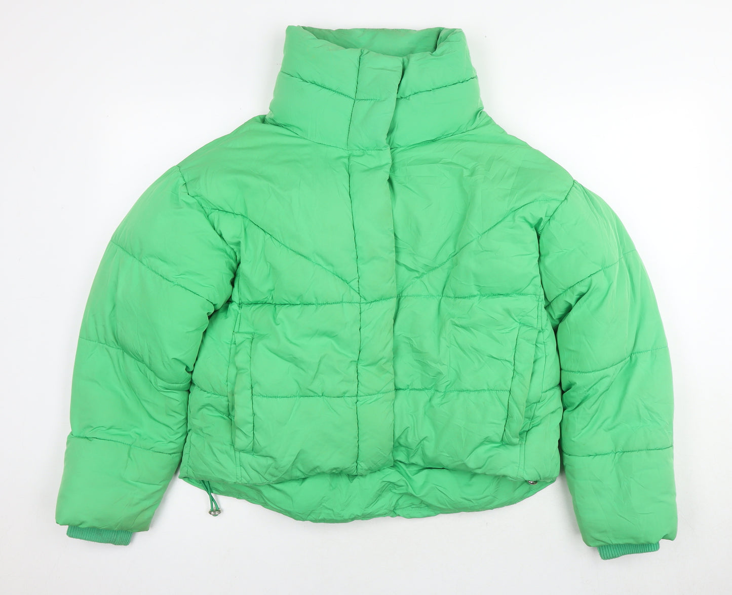 Topshop Womens Green Jacket Size 10 Snap