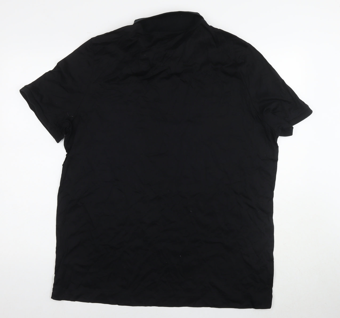 Autograph Mens Black Cotton T-Shirt Size 3XL Collared