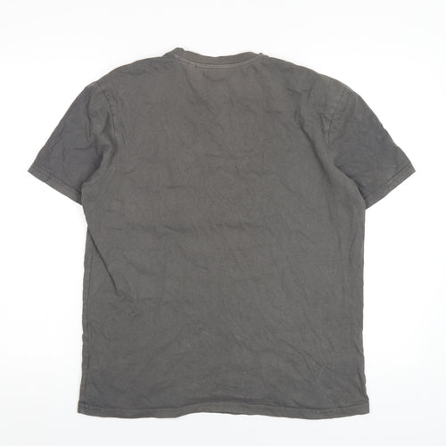 NEXT Mens Grey Cotton T-Shirt Size M Round Neck