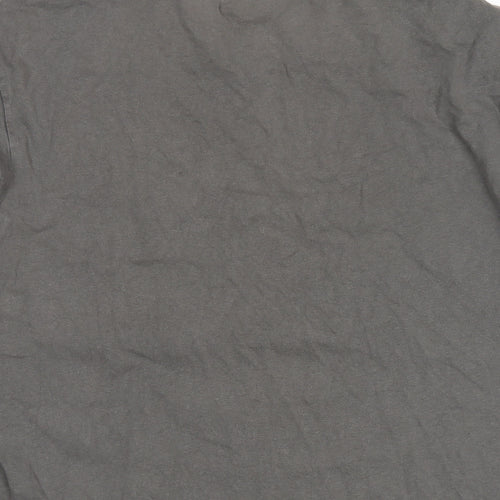 NEXT Mens Grey Cotton T-Shirt Size M Round Neck