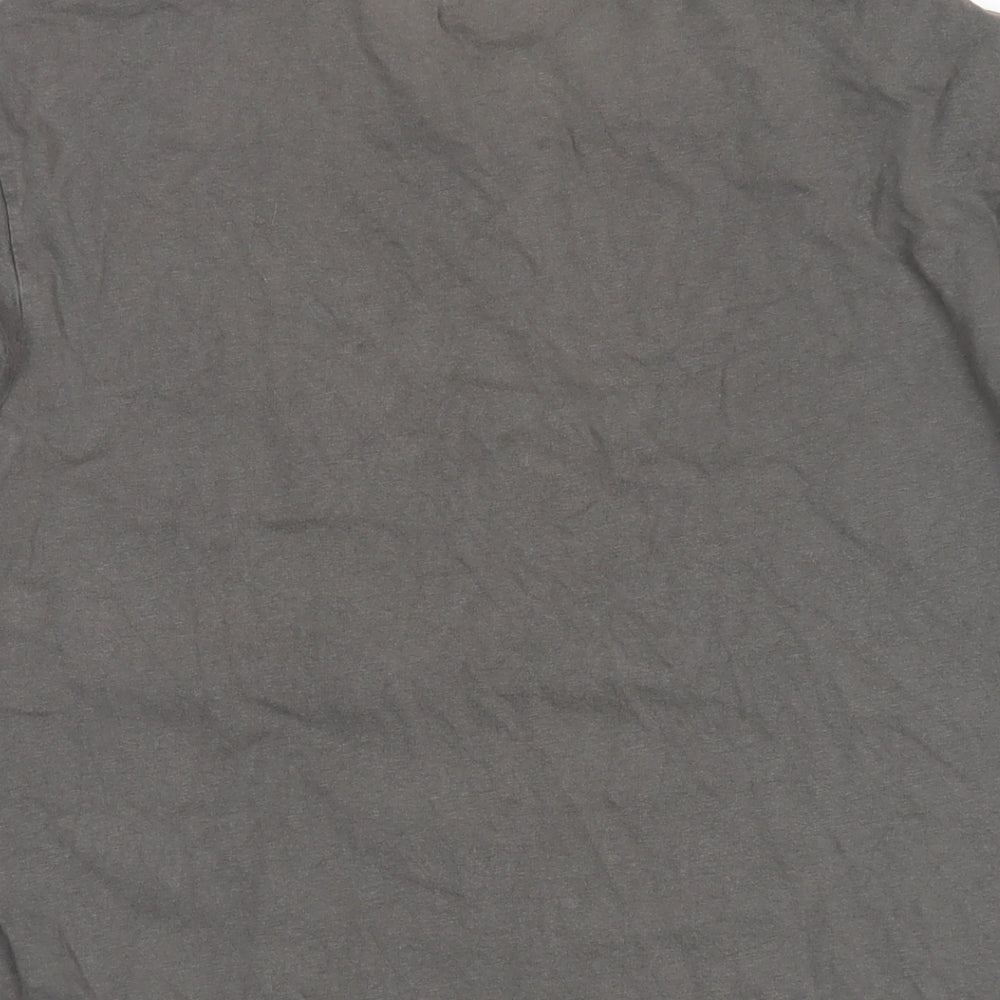 NEXT Mens Grey Cotton T-Shirt Size M Round Neck