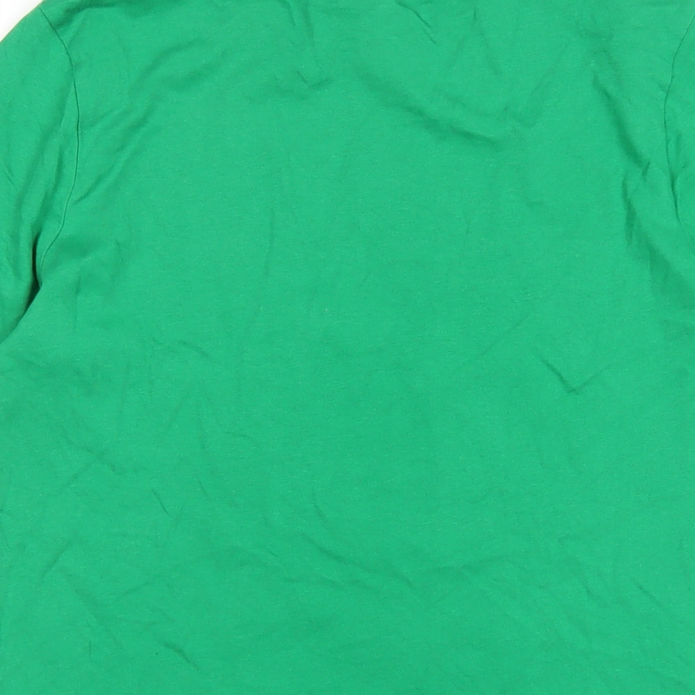 The Grinch Boys Green Cotton Basic T-Shirt Size 13-14 Years Round Neck Pullover