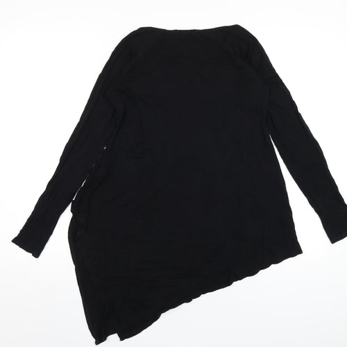 mamas & papas Womens Black Viscose Basic T-Shirt Size 8 Round Neck