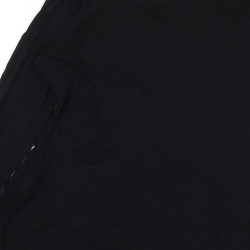 mamas & papas Womens Black Viscose Basic T-Shirt Size 8 Round Neck