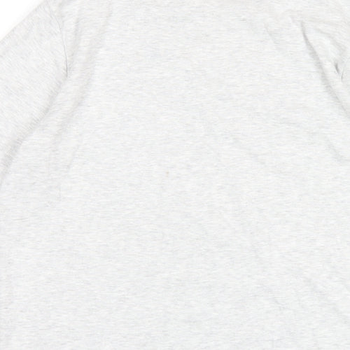 Marks and Spencer Womens Grey Cotton Basic T-Shirt Size 12 Round Neck