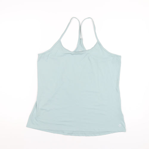 GOODMOVE Womens Green Polyester Camisole Tank Size 18 Scoop Neck Pullover