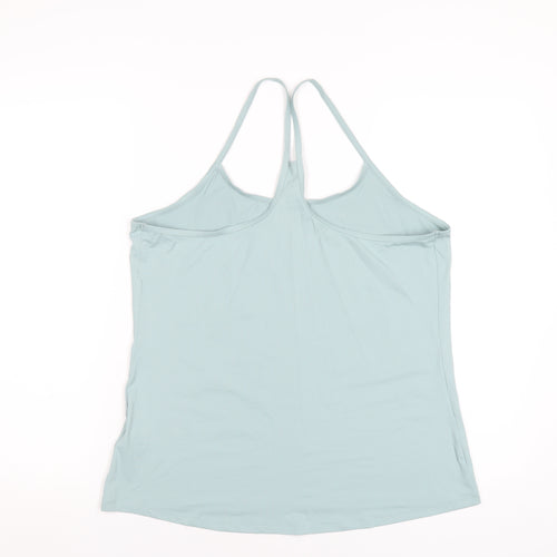 GOODMOVE Womens Green Polyester Camisole Tank Size 18 Scoop Neck Pullover