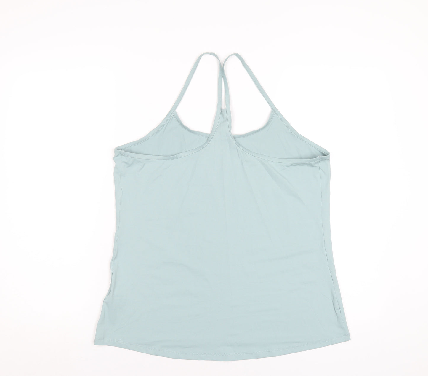 GOODMOVE Womens Green Polyester Camisole Tank Size 18 Scoop Neck Pullover