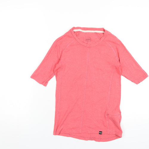 Bamboo Womens Pink Viscose Basic T-Shirt Size 8 Round Neck