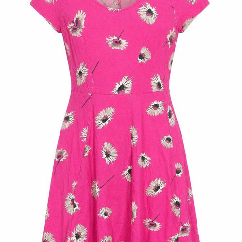 Dorothy Perkins Womens Pink Floral Cotton A-Line Size 8 Scoop Neck Pullover