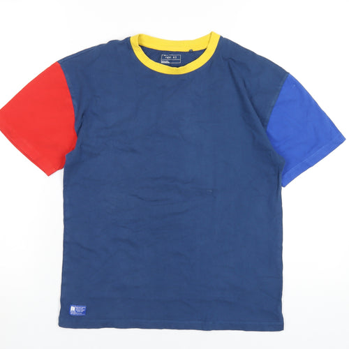 NEXT Boys Blue Cotton Basic T-Shirt Size 12 Years Round Neck Pullover