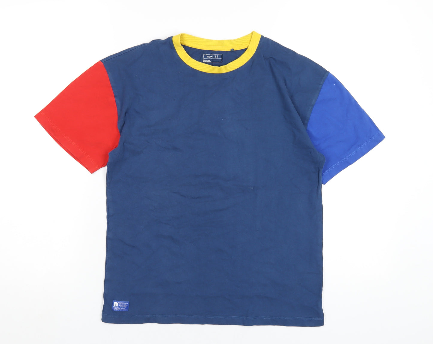 NEXT Boys Blue Cotton Basic T-Shirt Size 12 Years Round Neck Pullover