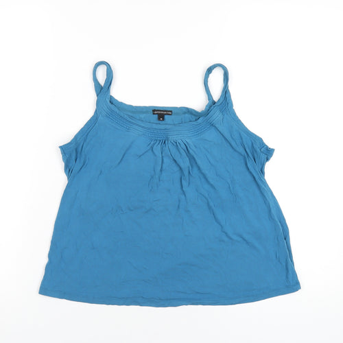 Marks and Spencer Womens Blue Viscose Camisole T-Shirt Size 14 Scoop Neck