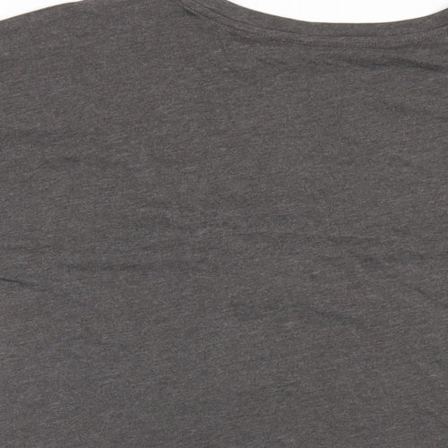 Marks and Spencer Womens Grey Solid Cotton Top Pyjama Top Size 8