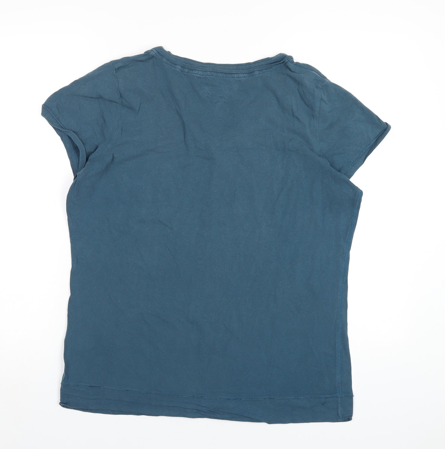 MANTARAY PRODUCTS Womens Blue Cotton Basic T-Shirt Size 18 V-Neck
