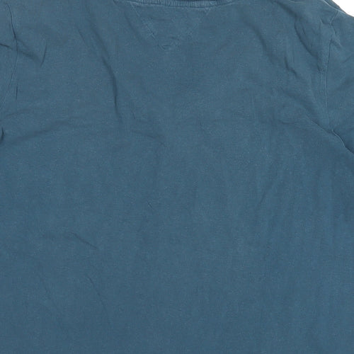 MANTARAY PRODUCTS Womens Blue Cotton Basic T-Shirt Size 18 V-Neck