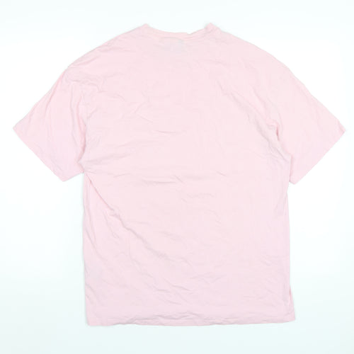 UCLA Womens Pink Cotton Basic T-Shirt Size XS Round Neck