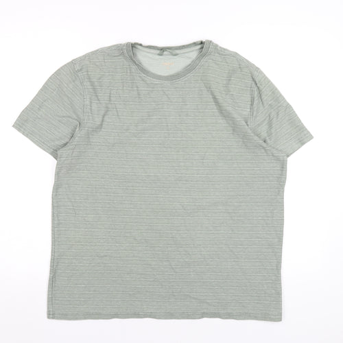 (un)bias Mens Green Cotton T-Shirt Size L Round Neck